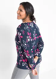 Langermet topp med blomstertrykk, bonprix