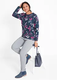 Langermet topp med blomstertrykk, bonprix