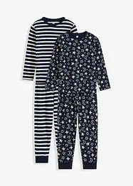 Pyjamas med økologisk bomull (4-delt sett), bonprix