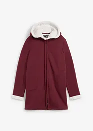 Sweatjakke med pile-pels, bonprix