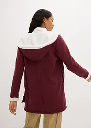 Sweatjakke med pile-pels, bonprix