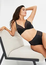 Høy stringtruse med mesh-innfellinger, bonprix
