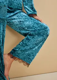 Loungwear i skimrende fløyel, bonprix
