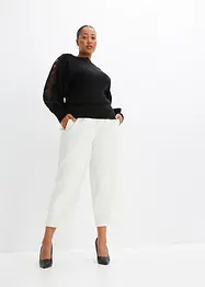 Finstrikket genser i lett viskosemiks, bonprix