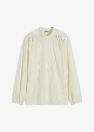 Lett transparent bluse med blomsterapplikasjon, bonprix