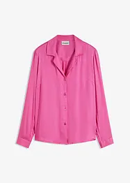 Bluse i viskose-sateng med jakkeslag, bonprix