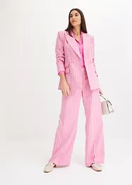 Bluse i viskose-sateng med jakkeslag, bonprix