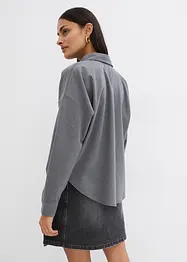 Oversized, vendbar bluse med viskose, bonprix