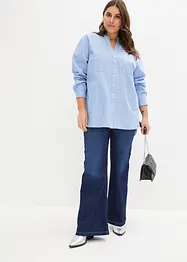 Lang bluse med ermer som kan brettes opp, bonprix