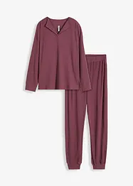 Loungewear-kosedress i mykt, ribbet materiale, bonprix