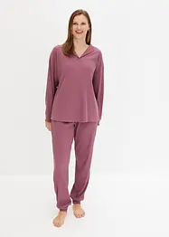 Loungewear-kosedress i mykt, ribbet materiale, bonprix