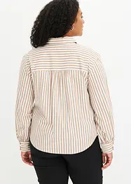Skjortebluse med stripemønster, bonprix