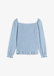 Langermet topp i vaflet materiale, bonprix