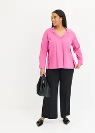 Tunika i poplin med knapper, bonprix