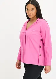 Tunika i poplin med knapper, bonprix