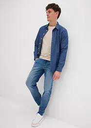 Relaxed Fit-jeans i formstabil, slitesterk denim med stretch, tapered, bonprix