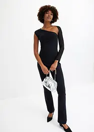 Off shoulder-topp med ermer i mesh, bonprix
