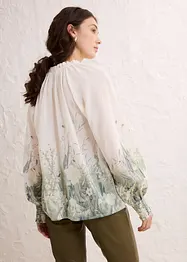 Bluse med silke, bonprix
