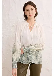 Bluse med silke, bonprix