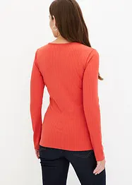 Ribbet topp i omslagsstil, bonprix