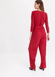 Jumpsuit med belte og 3/4-lange ermer, bonprix