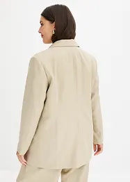 Blazer i lin-look med stripete fôr, bonprix