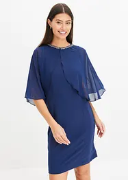 Bodycon-kjole med avtagbar cape, bonprix