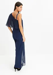 One shoulder-jumpsuit med stropp og strass, bonprix