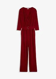 Jumpsuit med belte og 3/4-lange ermer, bonprix