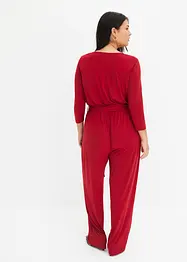 Jumpsuit med belte og 3/4-lange ermer, bonprix