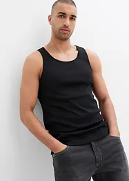 Singlet i mykt ribbet materiale (3-pack), bonprix