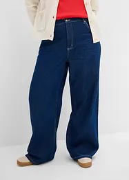 Wide Leg-jeans Mid Waist, komfortlinning Full Length, bonprix