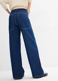 Wide Leg-jeans Mid Waist, komfortlinning, bonprix