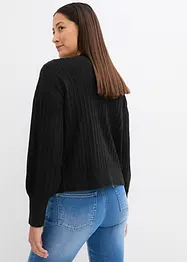 Åpen cardigan med vrangborder, bonprix