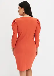 Kjole i ribbet jerseymateriale, bonprix