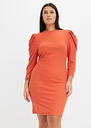 Kjole i ribbet jerseymateriale, bonprix