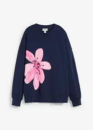 Oversized sweatshirt i bomullsmiks, bonprix