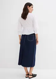 Jeansskjørt Mid Waist, komfortlinning, super soft, bonprix