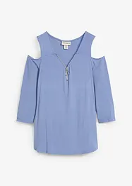 Cold shoulder-topp i viskose med pent fall, bonprix
