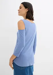 Cold shoulder-topp i viskose med pent fall, bonprix