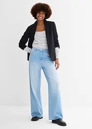 Wide Leg-jeans Mid Waist, komfortlinning Full Length, bonprix
