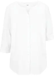 Bluse med lin, 3/4-lang arm, bonprix