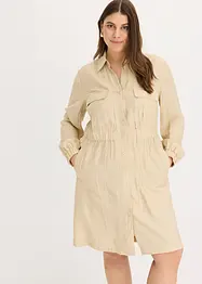 Skjortekjole i fin viskosemiks, bonprix