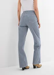 Loose Straight-jeans, High Waist, stripemønster, bonprix