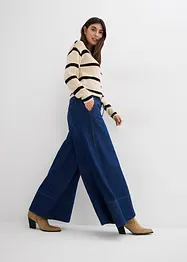Wide Leg-jeans, Mid Waist, komfortlinning, bonprix