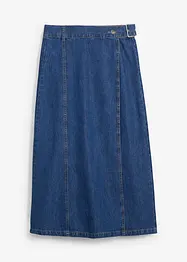 Jeansskjørt i omslagsmodell,  supersoft, bonprix