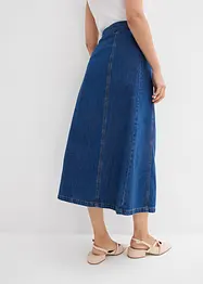 Jeansskjørt i omslagsmodell,  supersoft, bonprix