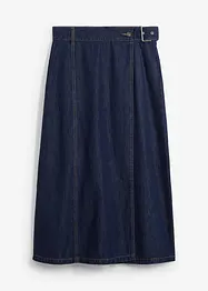 Jeansskjørt i omslagsmodell,  supersoft, bonprix