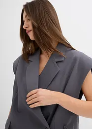 Lang vest med skulderputer, bonprix