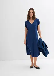 Jerseykjole med V-utringning, av viskosemiks, bonprix